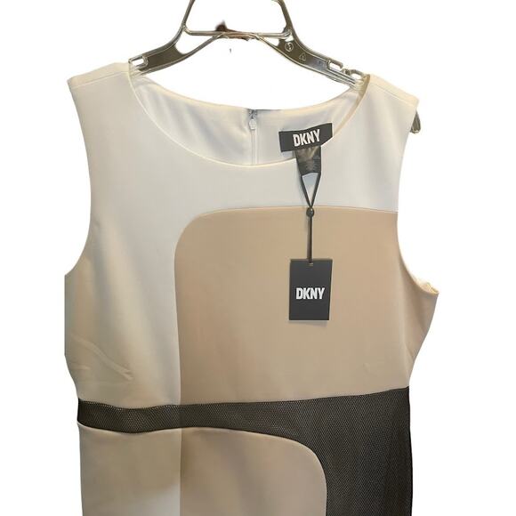 DKNY Paneled Color Block Sheath Dress - Size 14 - NWT - Picture 3 of 4
